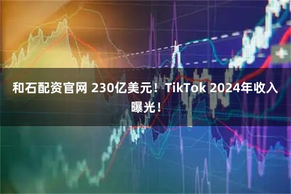 和石配资官网 230亿美元！TikTok 2024年收入曝光！